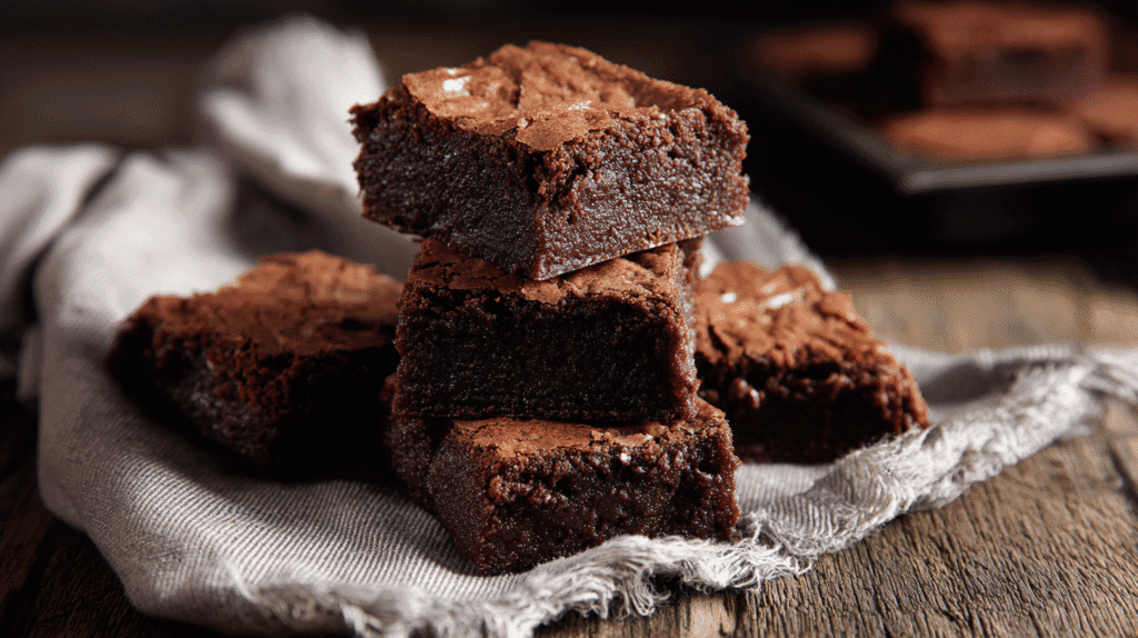 Current image: Ghirardelli Brownie Mix Recipe fresh from oven