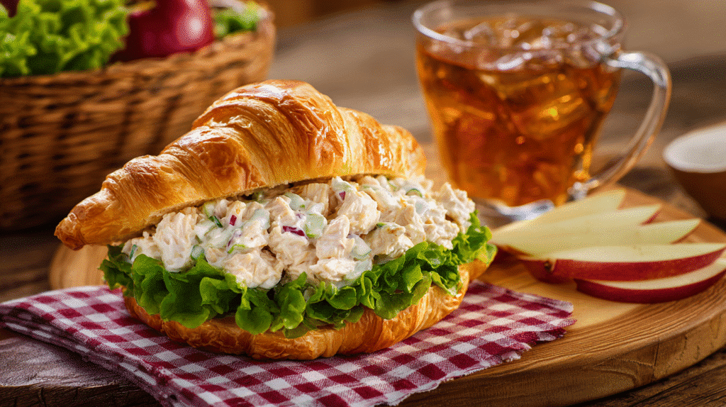 Current image: Chicken Salad Chick recipe served for lunch