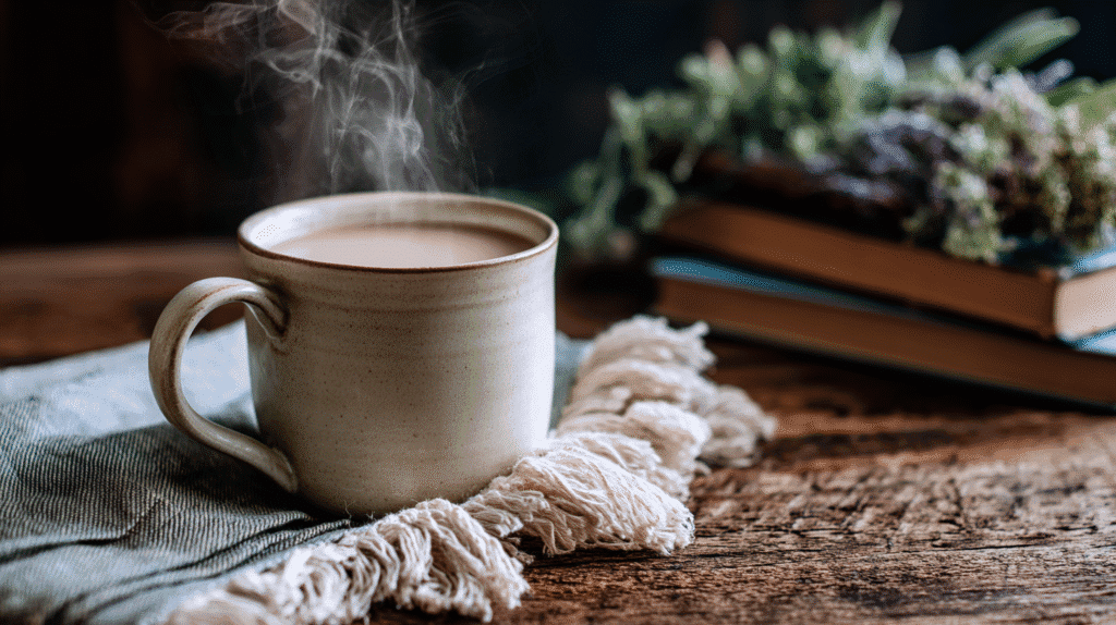 Finished vanilla sweet cream coffee ready to enjoy