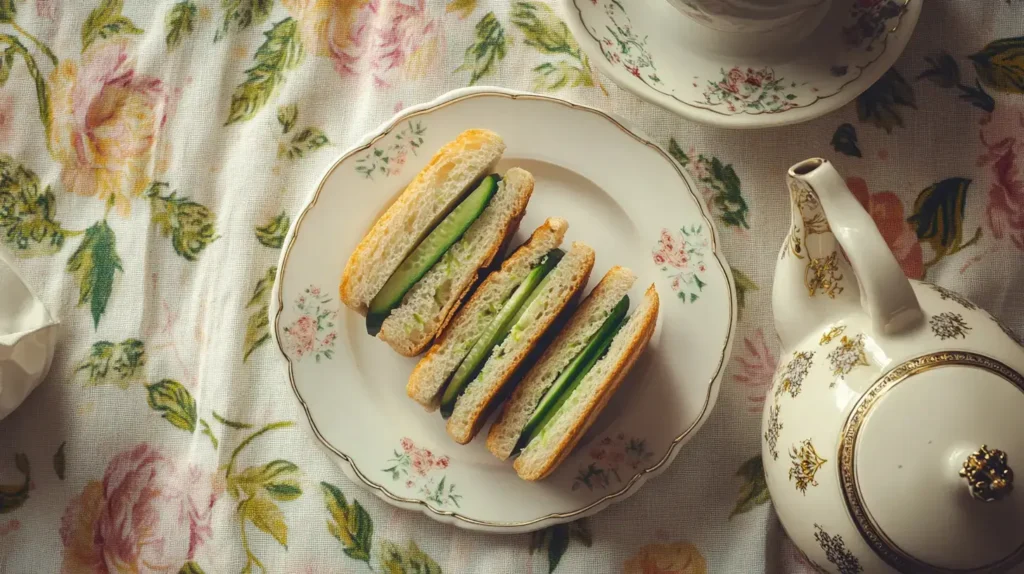 Creative cucumber sandwich variations on a platter