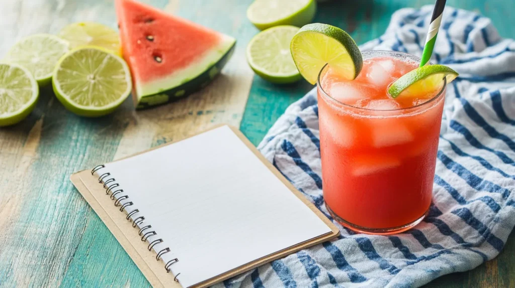 Recipe card for 3-Ingredient Watermelon Limeade