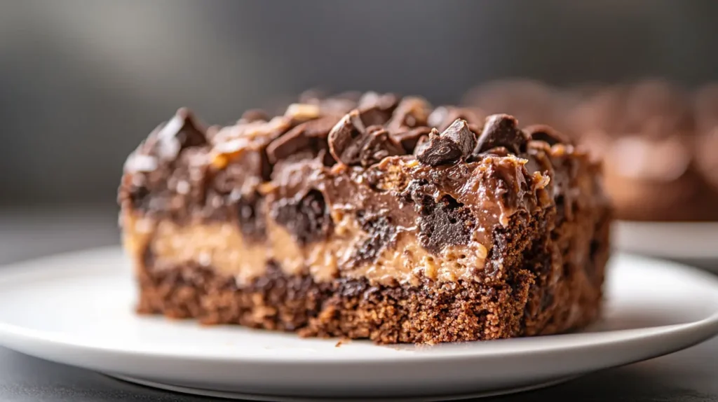 Gooey chocolate campfire cake fresh from the fire