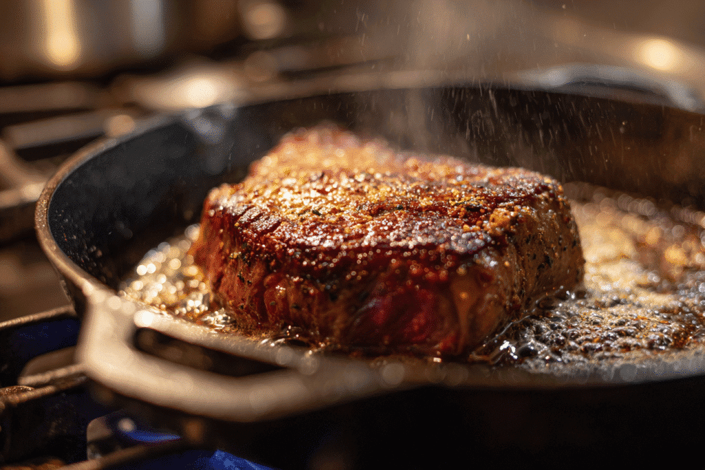 Browning beef for slow cooker tacos