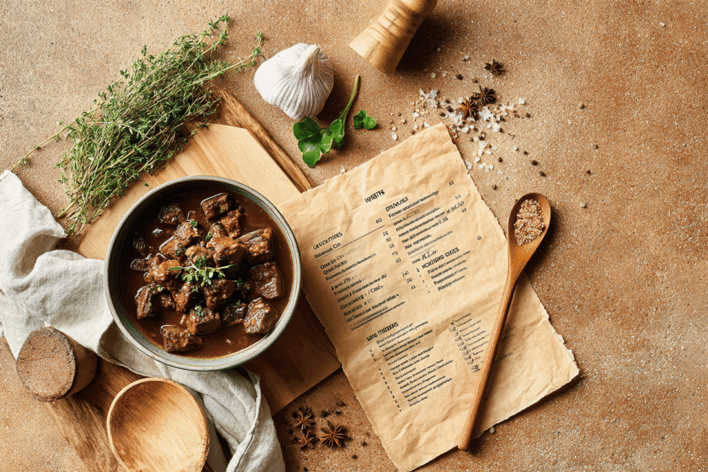 recipe card slow cooker steak