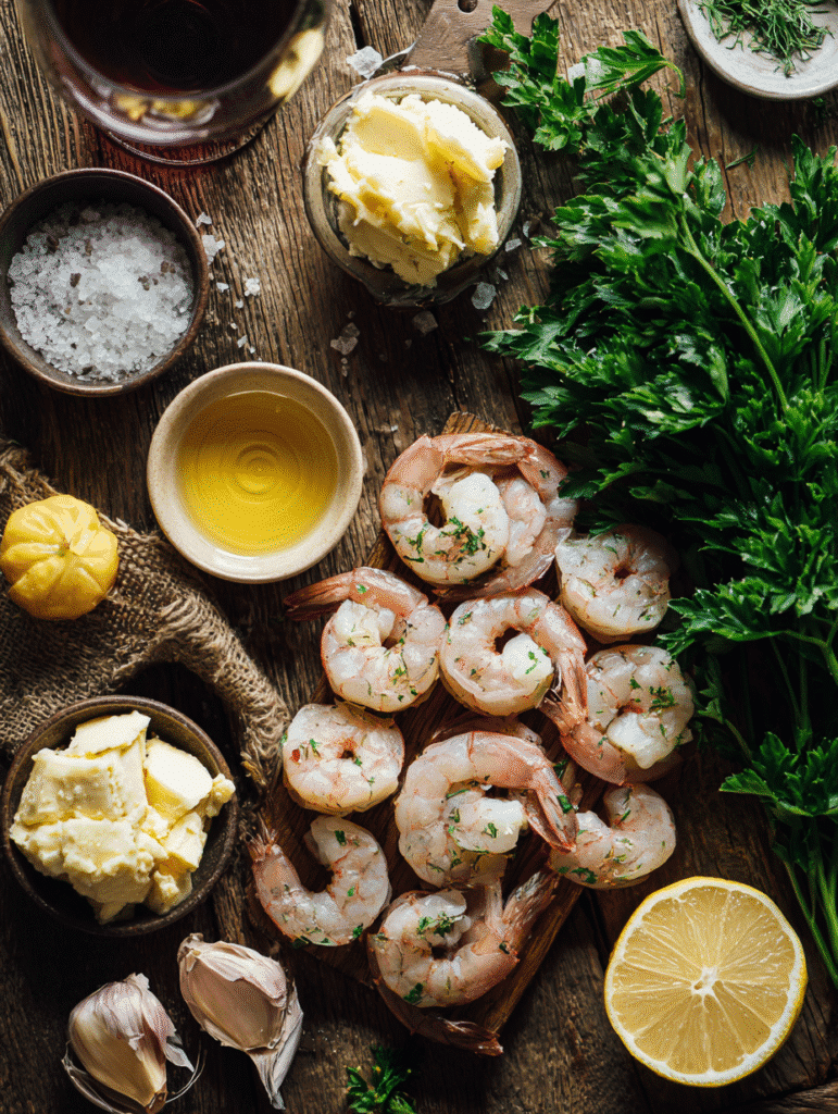 Simple shrimp scampi recipe with garlic, lemon, and butter