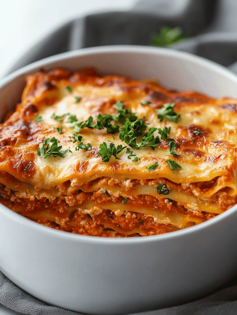 Finished best slow cooker lasagna recipe