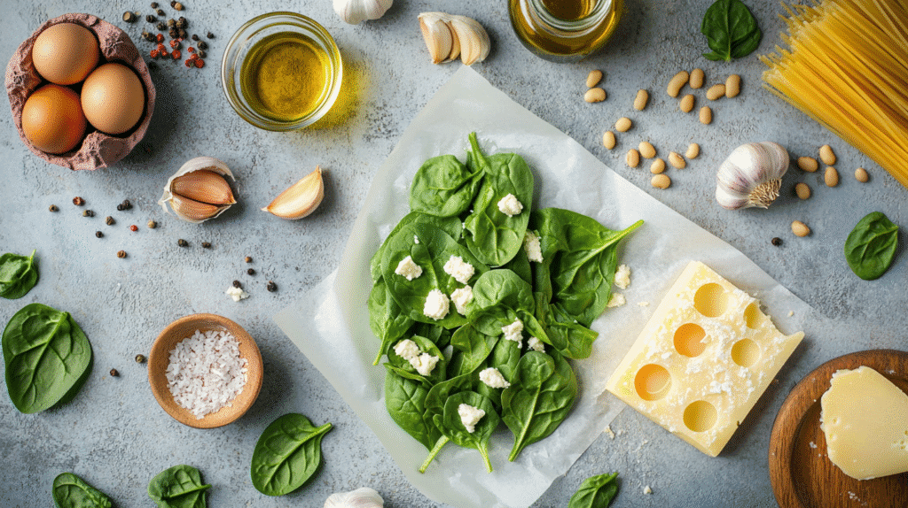 ingredients for spinach meal recipes