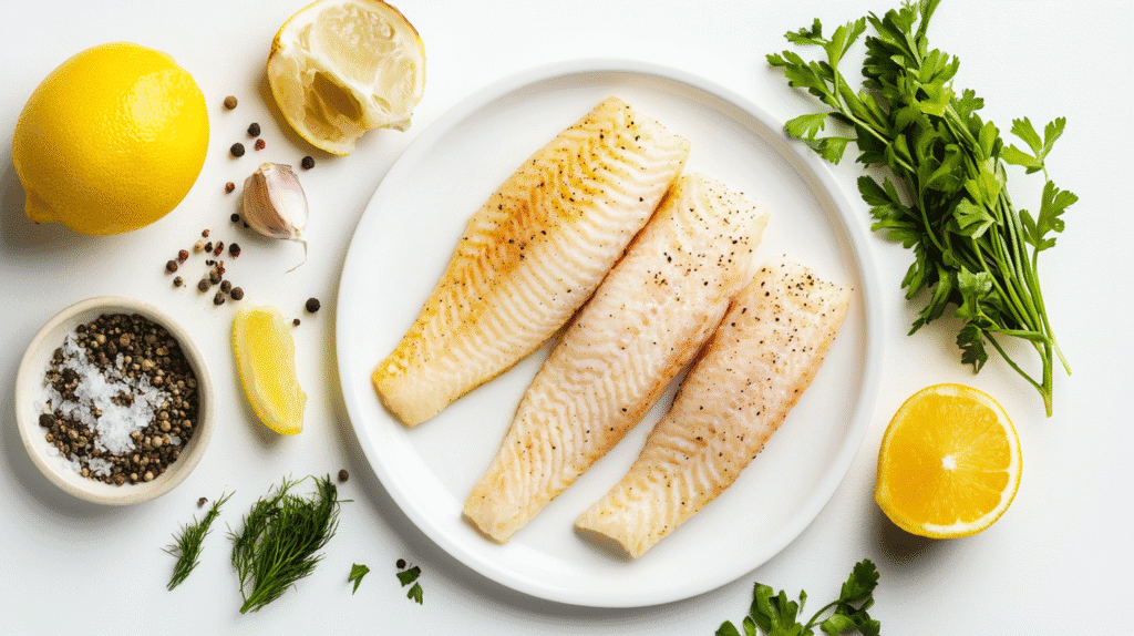 fried tilapia in air fryer recipe card visual