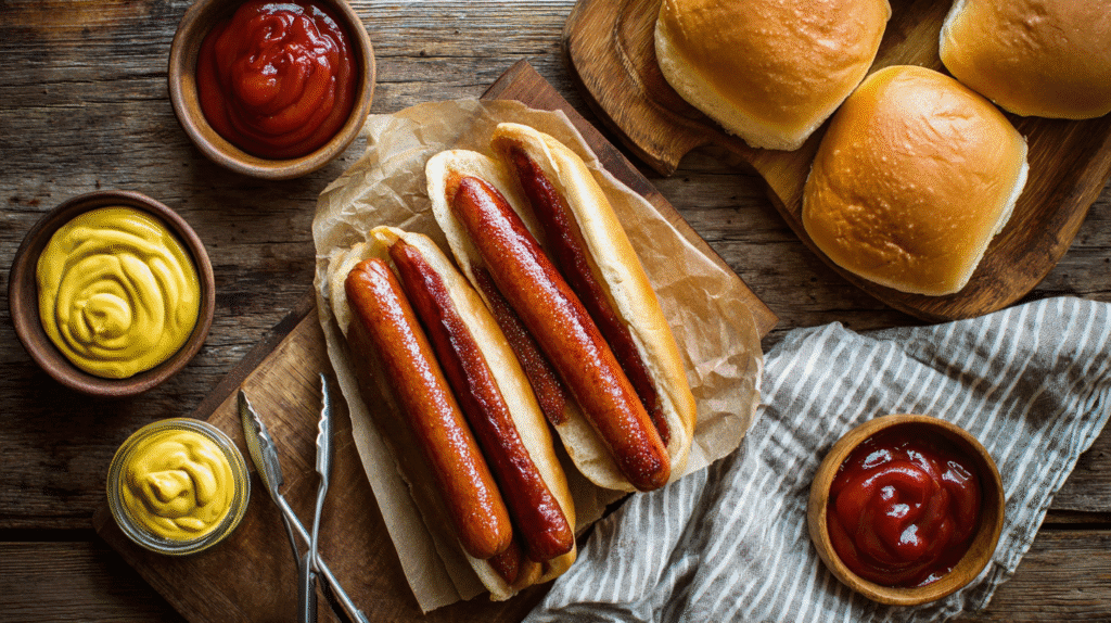 Ingredients to reheat hot dogs in air fryer