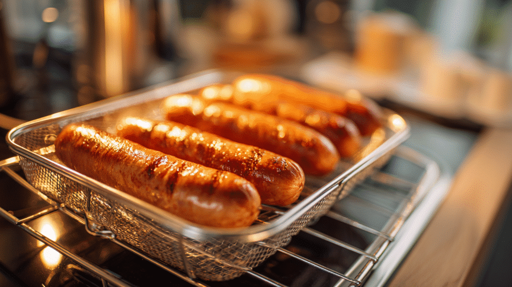 Current image: Hot dogs reheated in air fryer